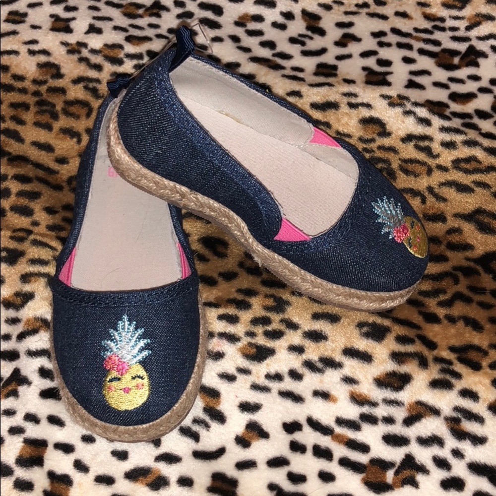 New Gymboree denim jean pineapple fruit shoes 6